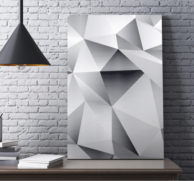 Geometric canvas abstract faceted design - TenStickers