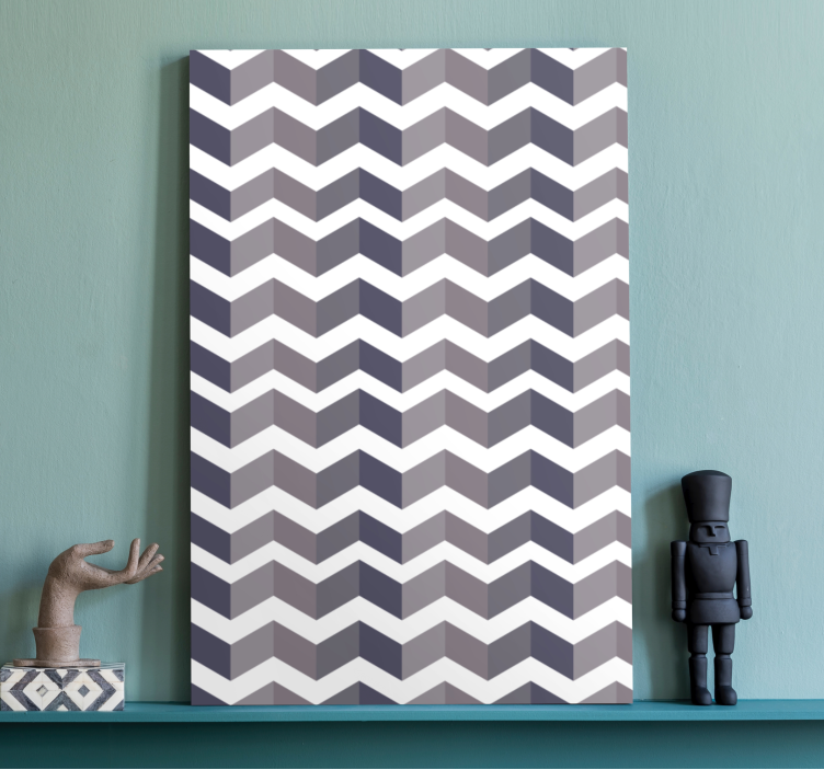 Geometric canvas chevron pattern design - TenStickers
