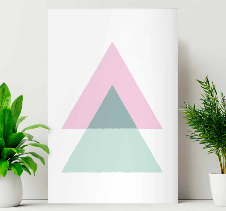 Geometric canvas triangular shapes art print - TenStickers