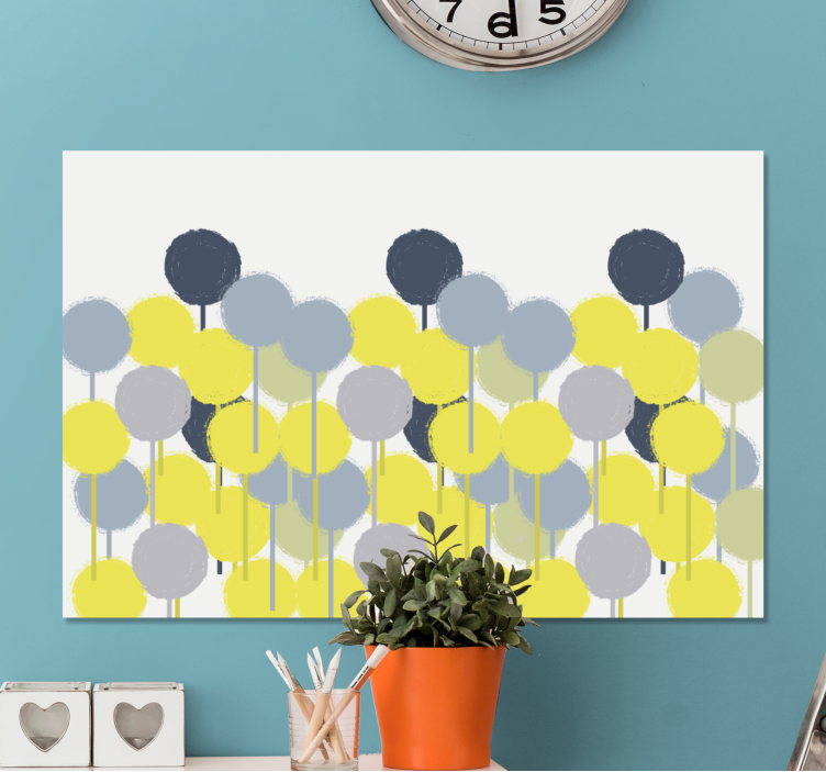 Geometric canvas with circular pattern design - TenStickers