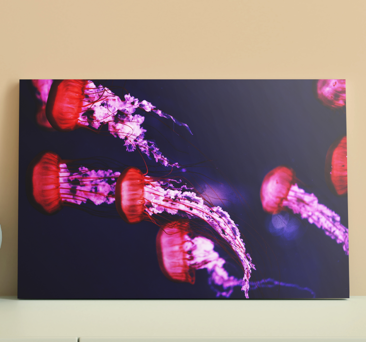 Jellyfish design animal canvas prints - TenStickers