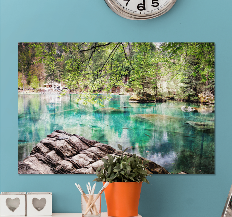 Landscape canvas calm lake reflection - TenStickers