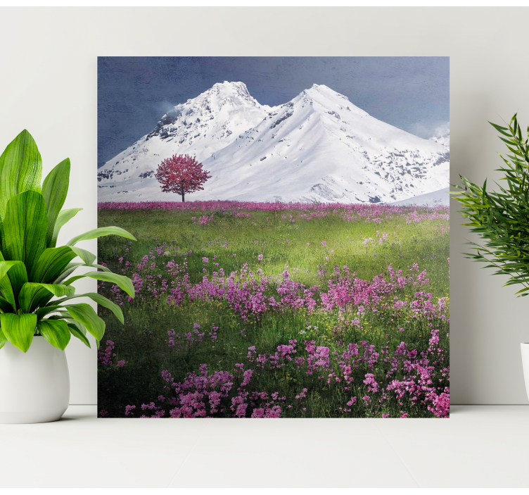 Landscape canvas mountain meadow serenity - TenStickers