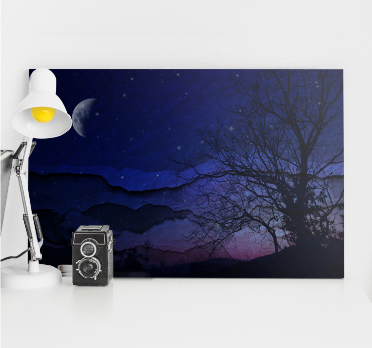 Landscape canvas night sky serenity - TenStickers