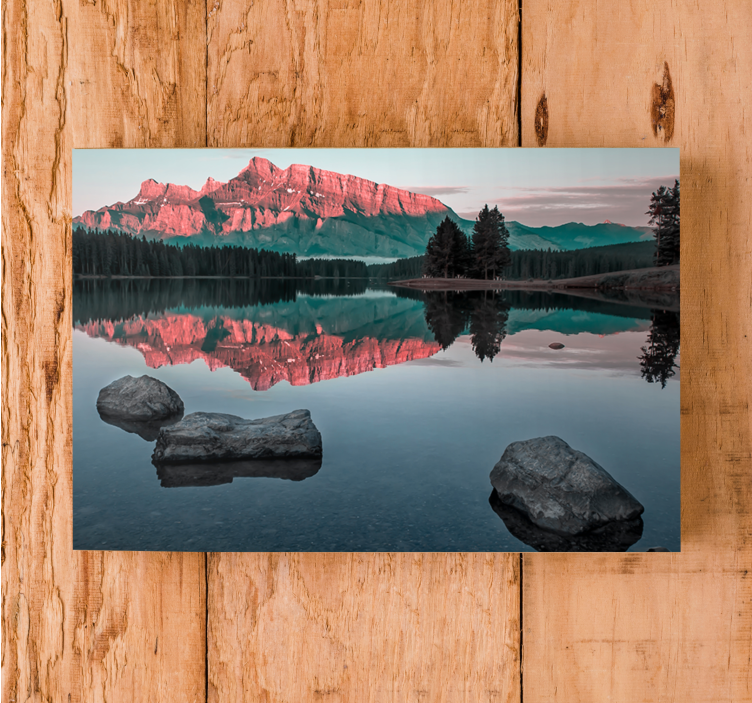 Landscape canvas serene mountain reflections - TenStickers