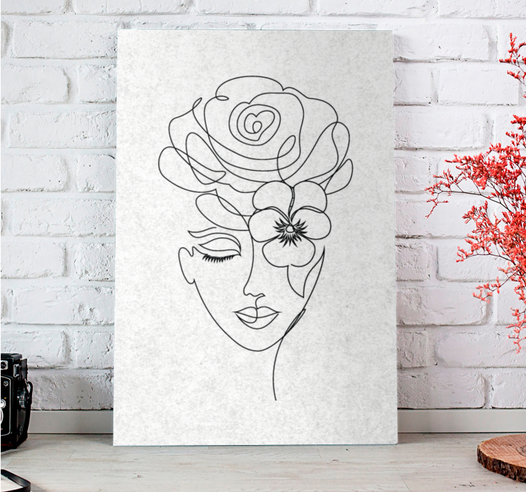 Minimalist faceless woman canvas pictures - TenStickers