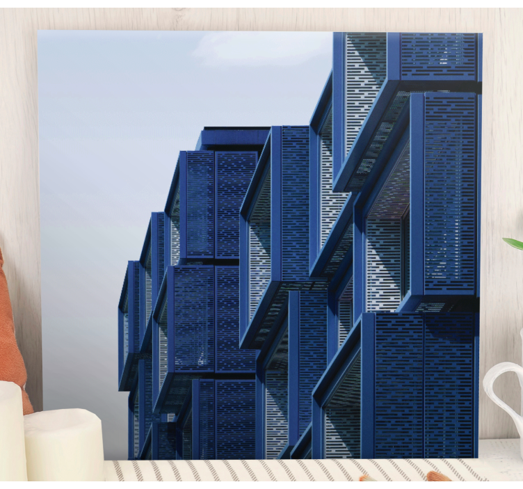Modern canvas art futuristic building design - TenStickers