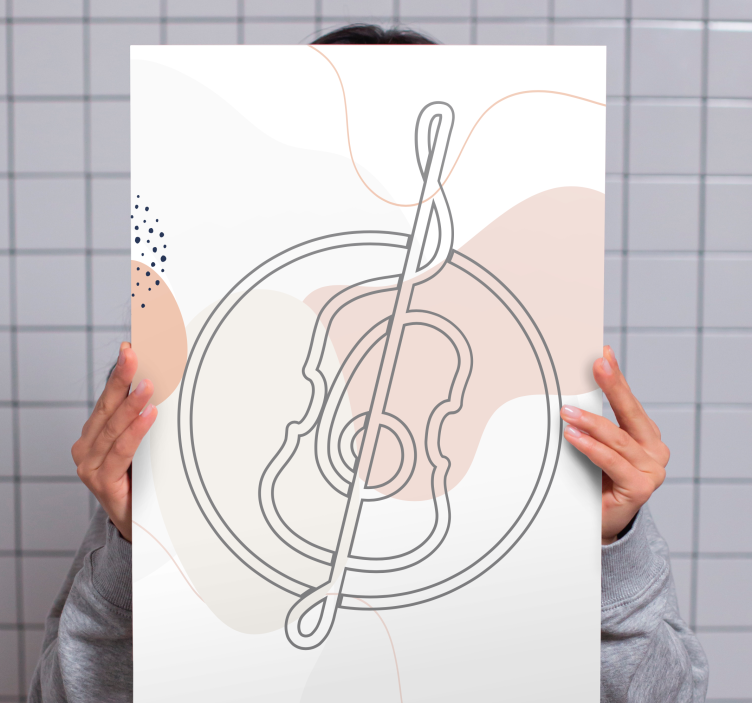 Music canvas art musical instrument silhouette - TenStickers