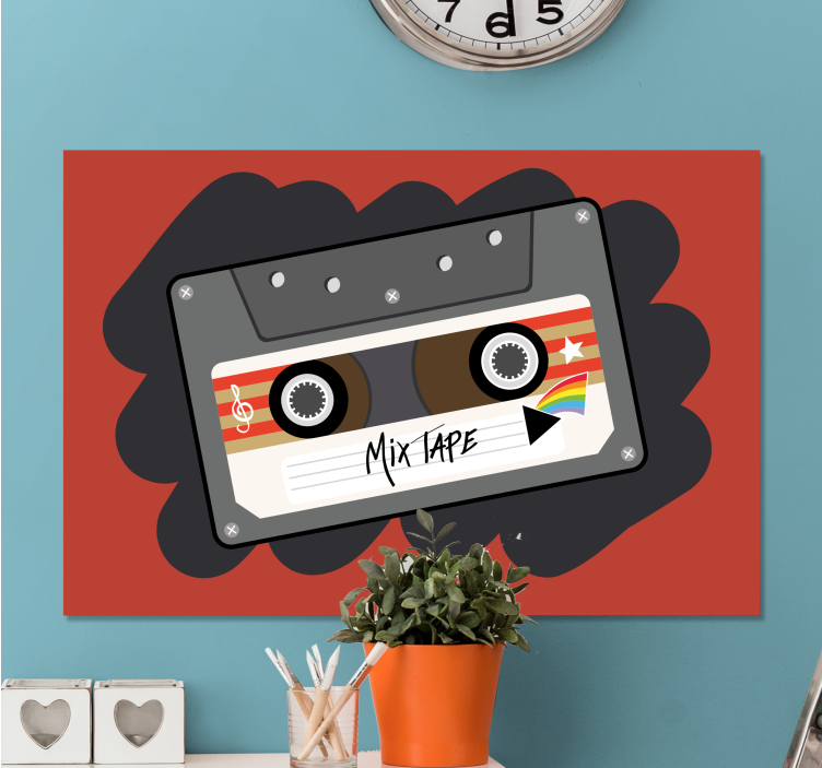 Music canvas art retro mixtape artwork - TenStickers