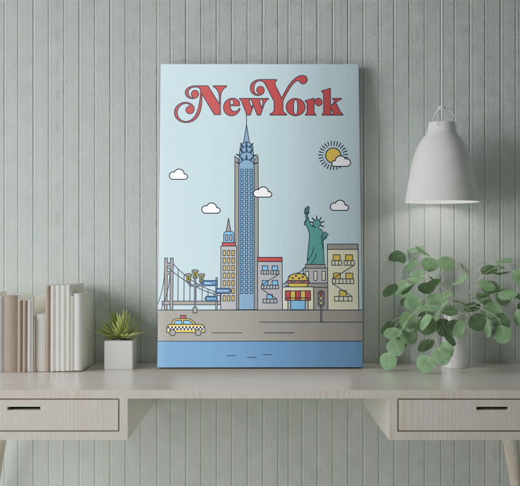 New York cityscape wall art - TenStickers