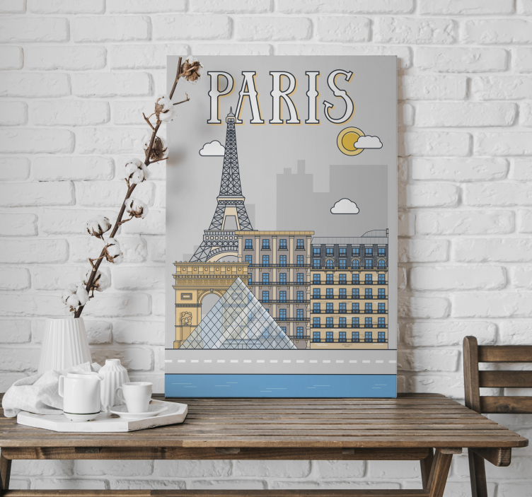 Paris cityscape wall art - TenStickers