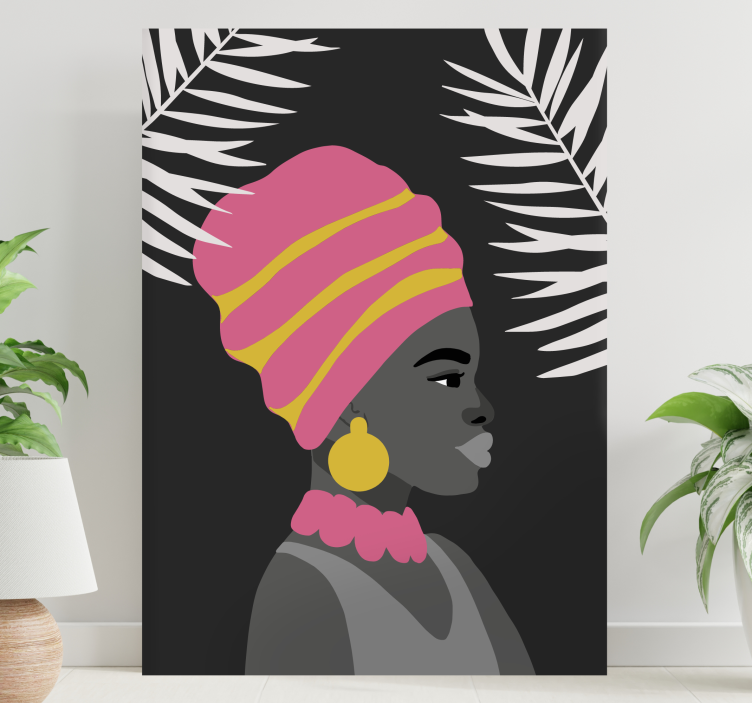 People canvas elegant black woman - TenStickers