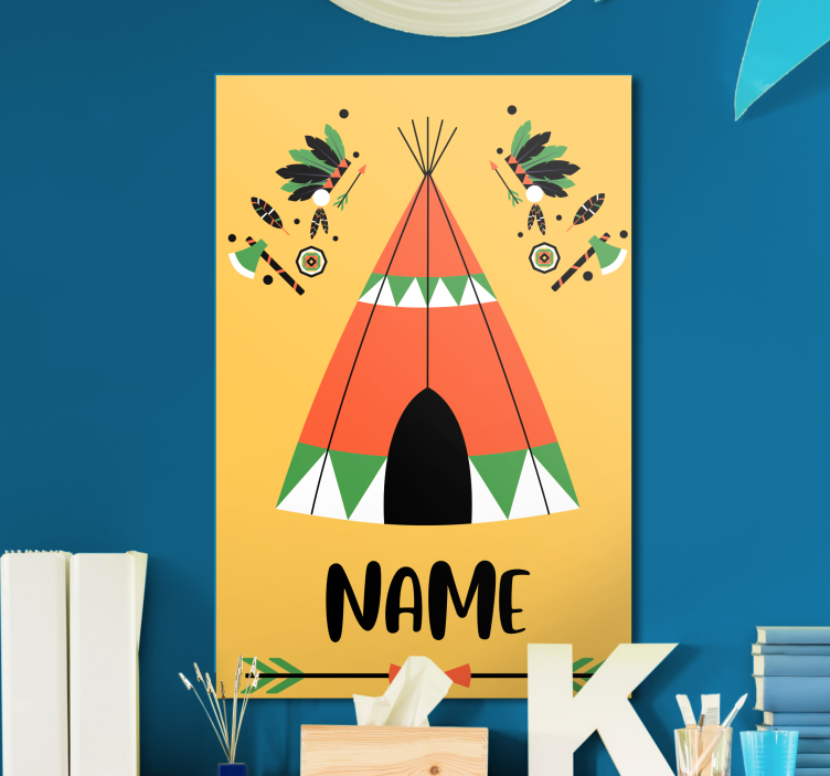 Personalised Tepee personalised canvas - TenStickers