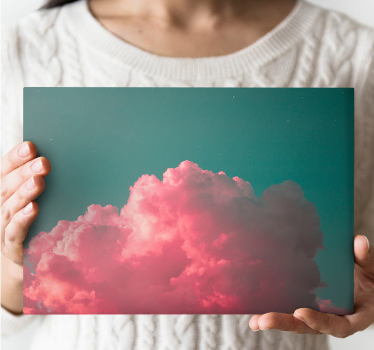 Pink Cloud Formation landscape canvas - TenStickers