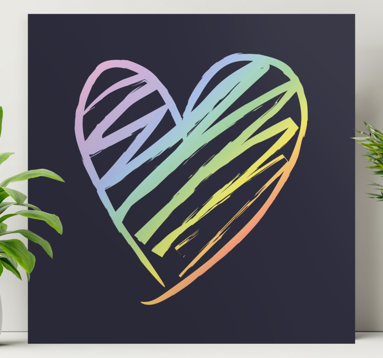 Quote canvas heart illustration - TenStickers