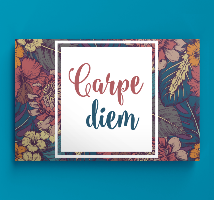 Quote canvas seize the day motif - TenStickers