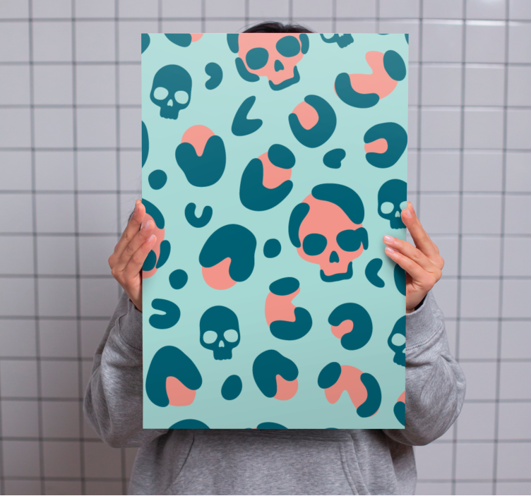 Quote canvas skull pattern art - TenStickers