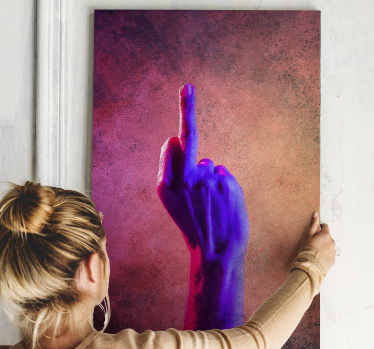 Rustic canvas wall art vivid gesture - TenStickers