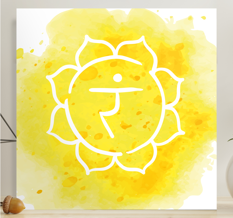 Solar Plexus Chakra Symbol modern canvas - TenStickers