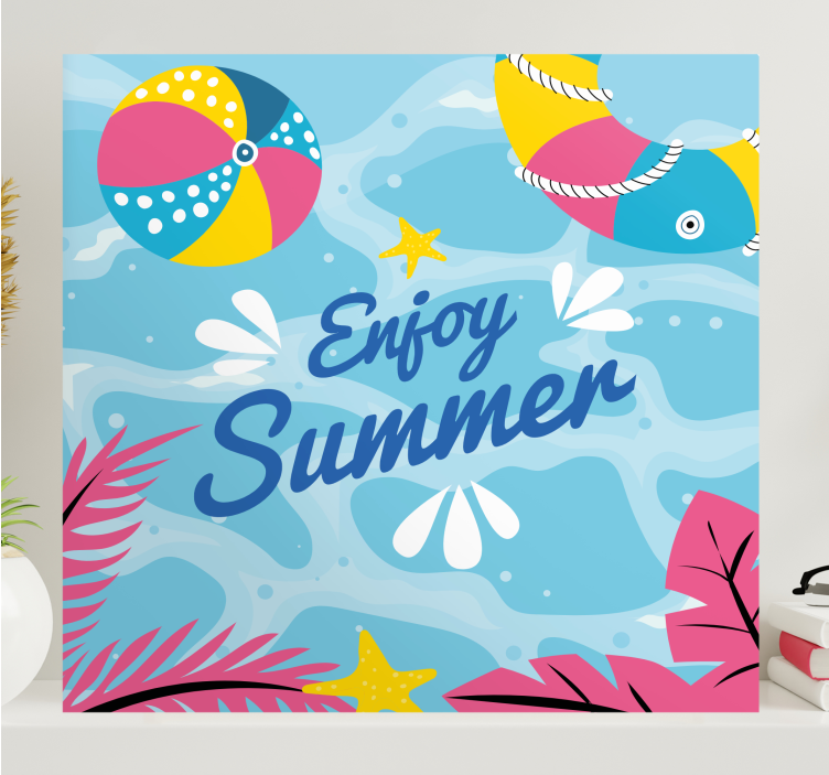 Sports canvas art summer beach joy - TenStickers