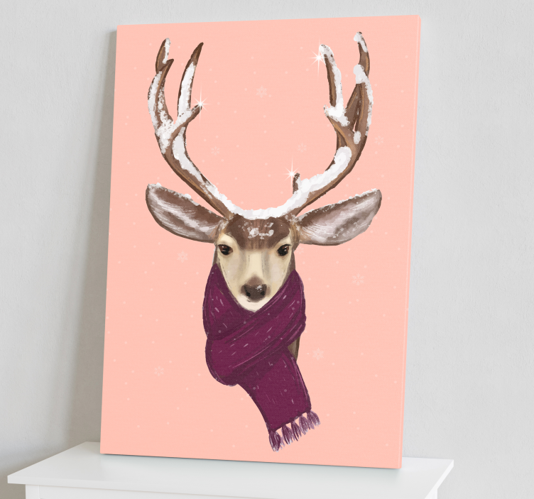 Stag canvas charming deer portrait - TenStickers