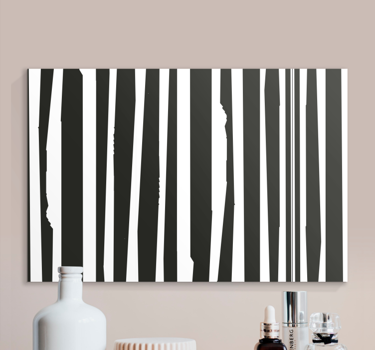 STRIKING MONOCHROME STRIPES buddha wall art - TenStickers