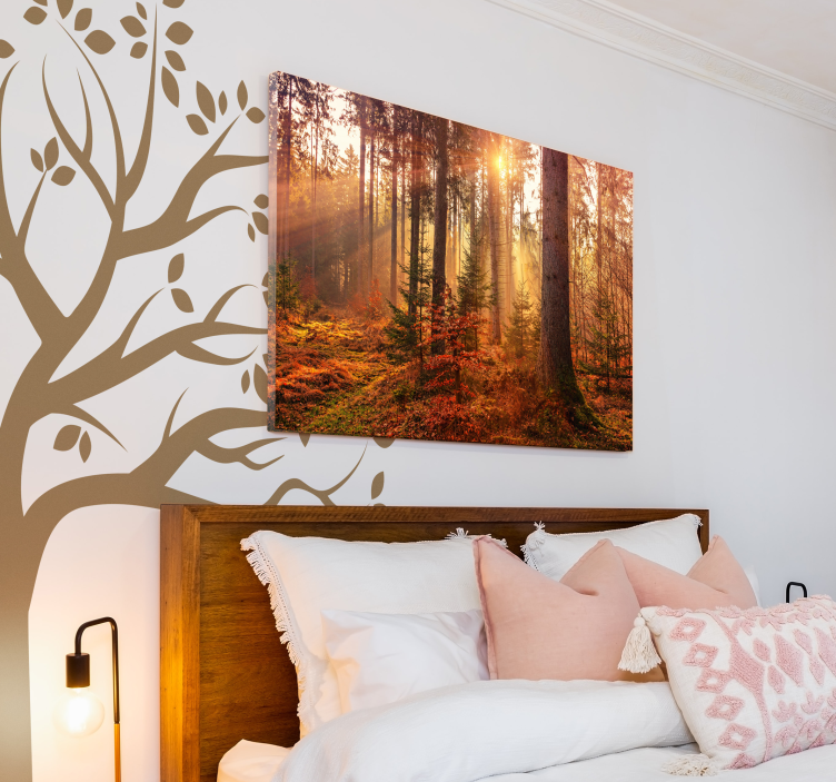 Tree canvas wall art forest tranquility - TenStickers