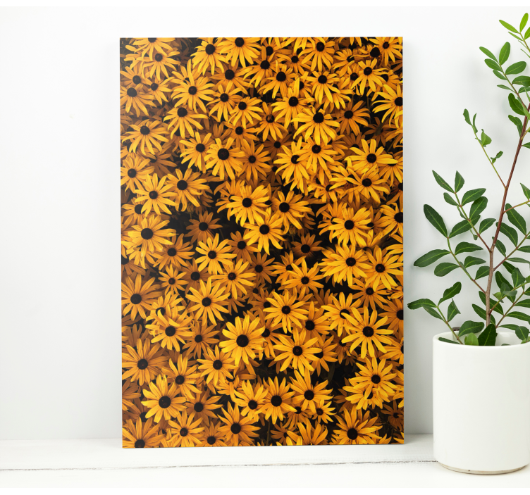 Vibrant Yellow Flora Flowers  canvas - TenStickers