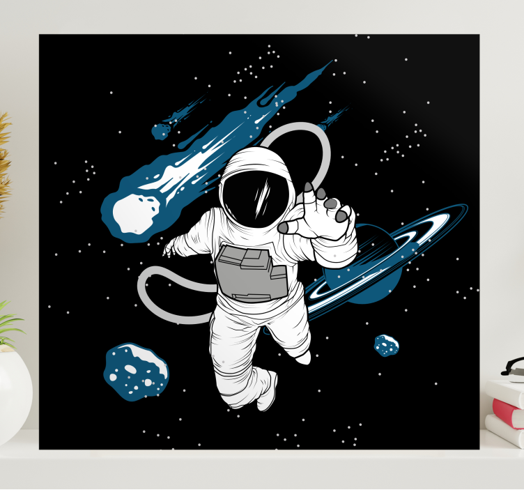 Video game canvas wall art astronaut in the universe - TenStickers