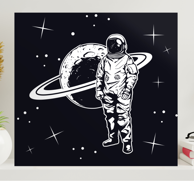 Video game canvas wall art cosmonaut in orbit - TenStickers
