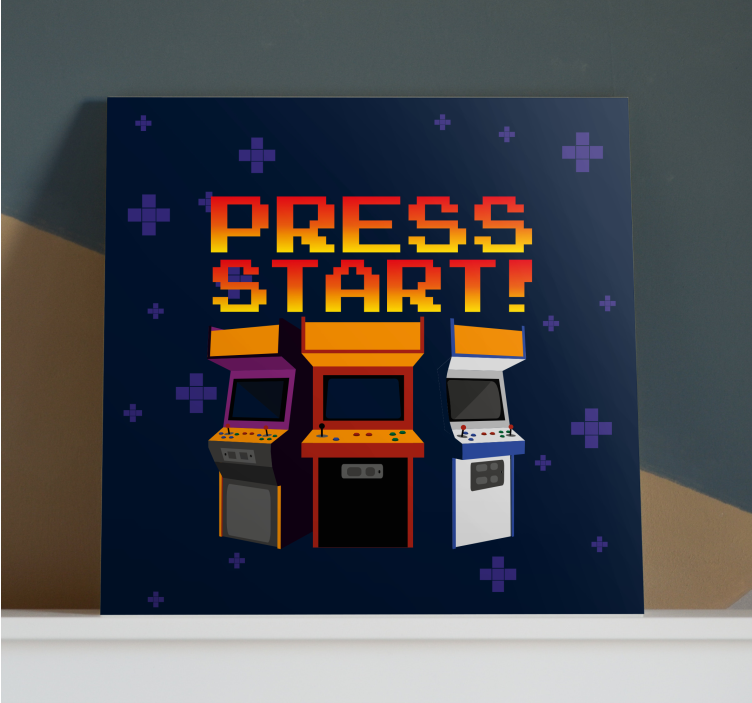 Video game canvas wall art retro arcade machines - TenStickers