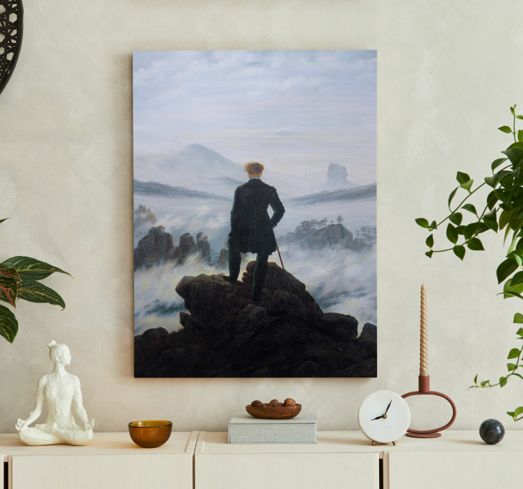 Wanderer above the Sea of Fog  canvas art - TenStickers