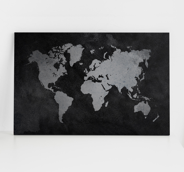 World map wall art contemporary world map - TenStickers