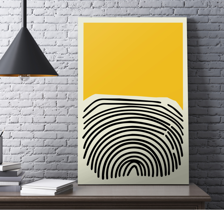 Yellow Design abstract wall art  1 - TenStickers
