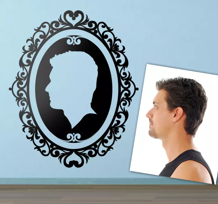 Personalised Portrait Frame Wall Sticker - TenStickers