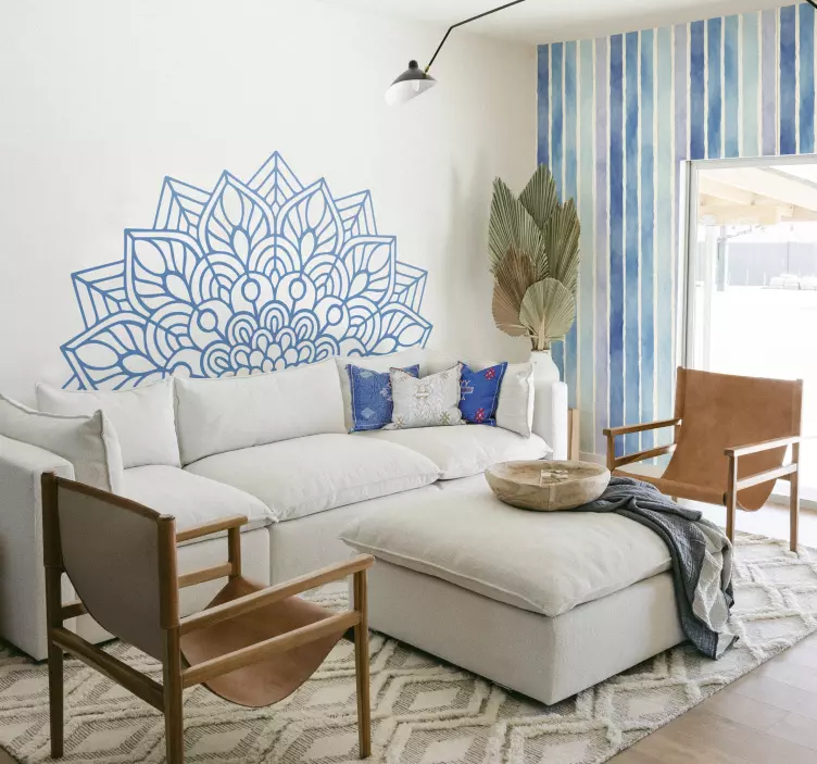 Mandala yoga headboard sticker - TenStickers