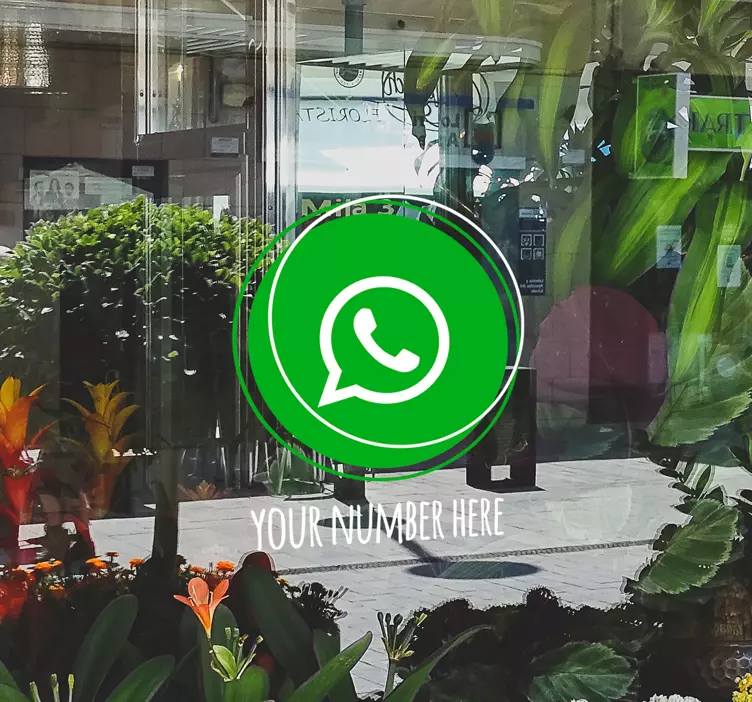Personalised Whatsapp Logo window sticker - TenStickers