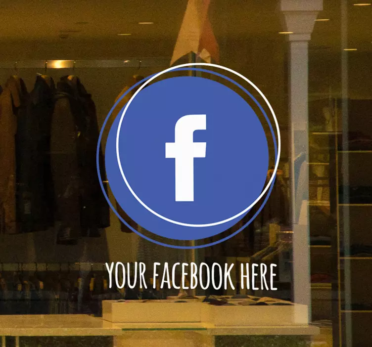 Shop window sticker social media icon - TenStickers