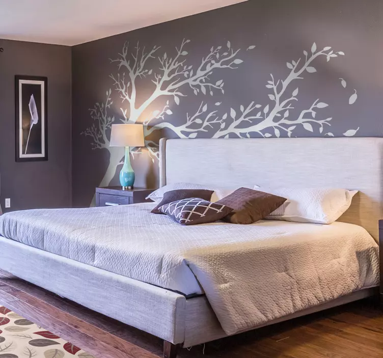 Pretty Wind Tree Wall Sticker - TenStickers