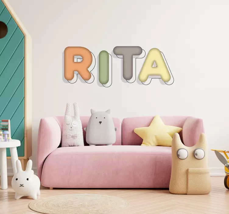 Customisable name bold style wall stickers for kid - TenStickers
