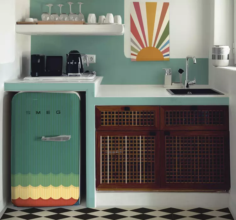 Retro Style Fridge Sticker - TenStickers