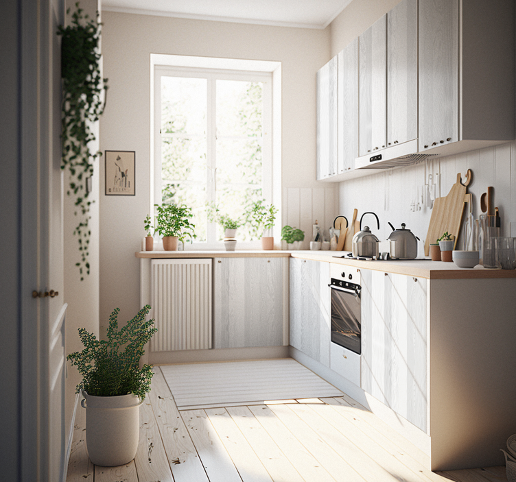 White Wood Texture furniture decal  3600 - TenStickers