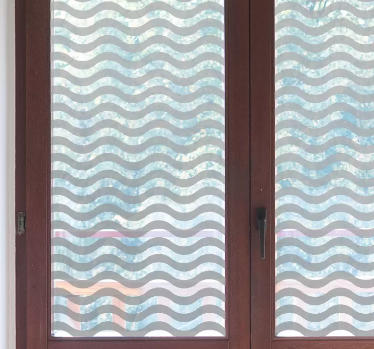 Translucent Waves window sticker - TenStickers