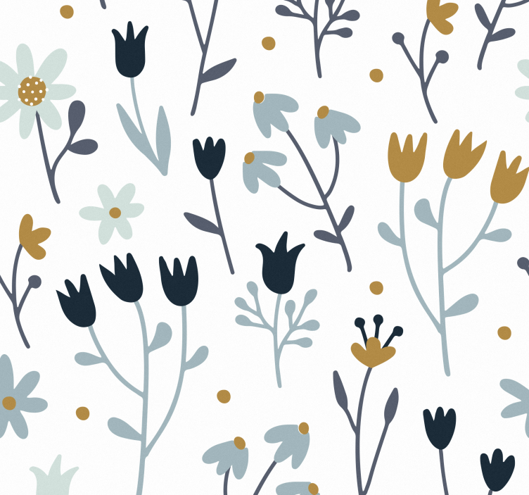 Minimalist Flowers furniture decal  3600 - TenStickers