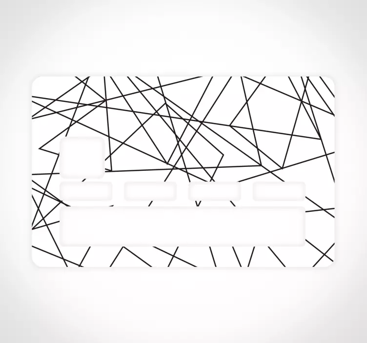 Abstract zig-zag lines credit card sticker - TenStickers
