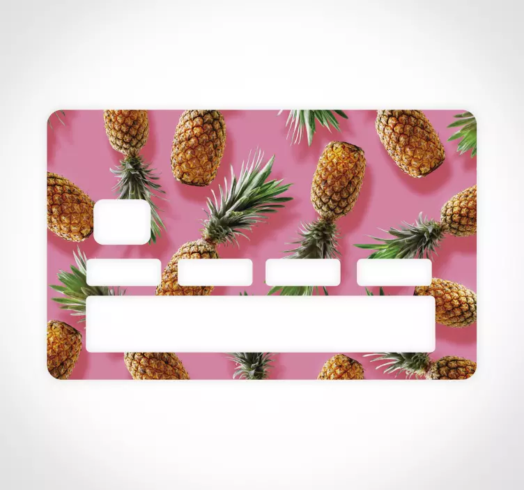Credit card sticker pineapple design - TenStickers