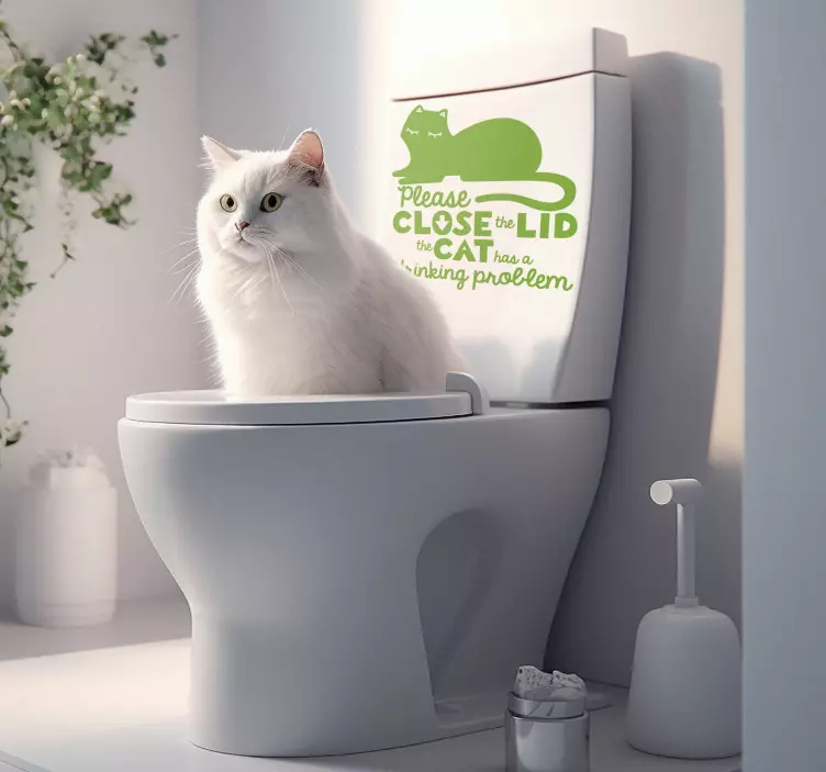 close the lid cat pet wall art - TenStickers