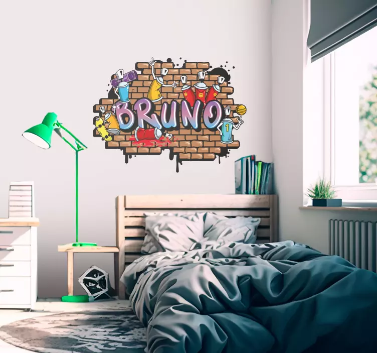 graffiti on a wall urban decal - TenStickers