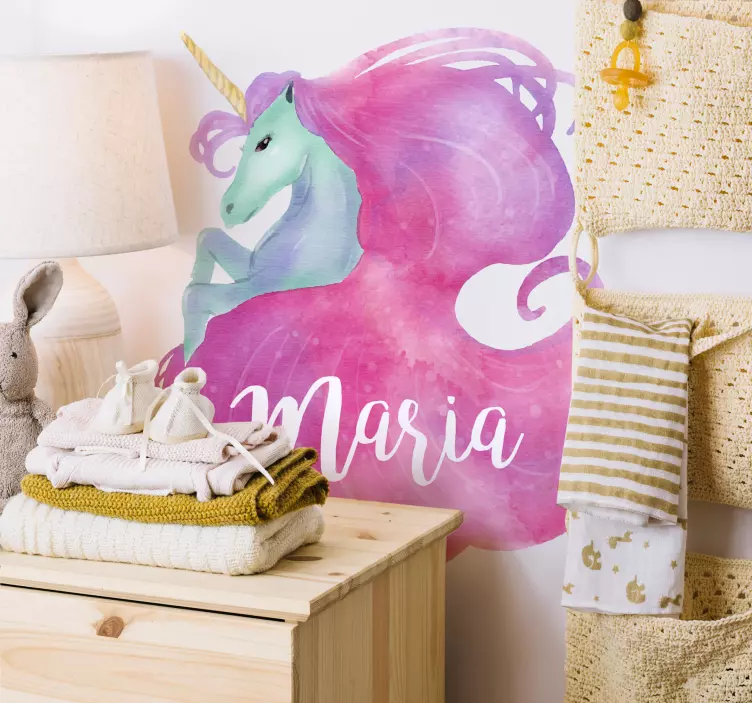 Whimsical Unicorn Illustration wall stickers for kid - TenStickers