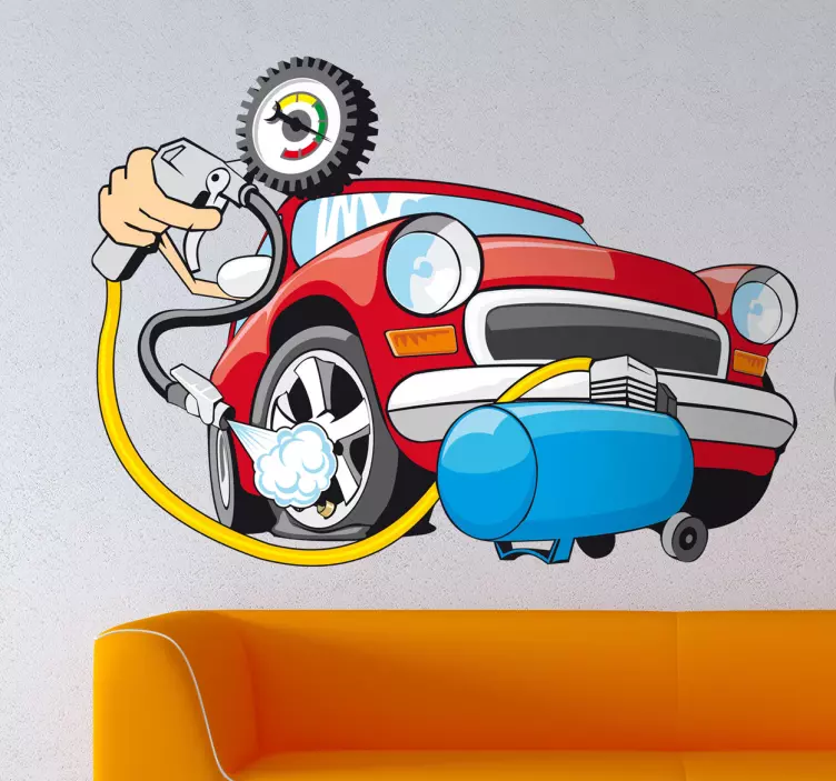 Air Pressure Car Wall Sticker - TenStickers